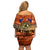 The Rising Sun Badge ANZAC Off Shoulder Short Dress Last Post Field of Poppy Starry Night Style LT03 - Polynesian Pride