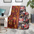 Pan-Pacific Festival Blanket Hawaiian Tribal and Japanese Pattern Together Culture