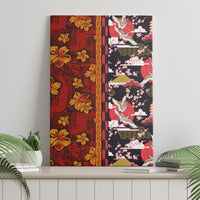Japanese Culture Hawaii Style Canvas Wall Art Hawaiian Tribal and Japanese Pattern Together Culture LT03 - Polynesian Pride