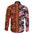 Pan-Pacific Festival Family Matching Off The Shoulder Long Sleeve Dress and Hawaiian Shirt Hawaiian Tribal and Japanese Pattern Together Culture