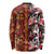 Pan-Pacific Festival Long Sleeve Shirt Hawaiian Tribal and Japanese Pattern Together Culture