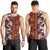 Pan-Pacific Festival Men Tank Top Hawaiian Tribal and Japanese Pattern Together Culture