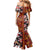 Pan-Pacific Festival Mermaid Dress Hawaiian Tribal and Japanese Pattern Together Culture