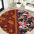 Pan-Pacific Festival Round Carpet Hawaiian Tribal and Japanese Pattern Together Culture