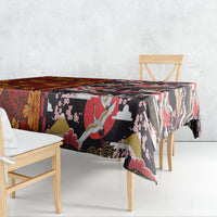 Japanese Culture Hawaii Style Tablecloth Hawaiian Tribal and Japanese Pattern Together Culture LT03 - Polynesian Pride