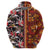 Pan-Pacific Festival Zip Hoodie Hawaiian Tribal and Japanese Pattern Together Culture