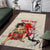 Personalised Pan-Pacific Festival Area Rug Japanese Samurai with Hawaiian Pattern