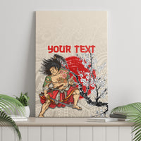 Personalised Japanese Culture Hawaii Style Canvas Wall Art Japanese Samurai with Hawaiian Pattern LT03 - Polynesian Pride