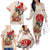 Personalised Pan-Pacific Festival Family Matching Off The Shoulder Long Sleeve Dress and Hawaiian Shirt Japanese Samurai with Hawaiian Pattern