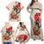 Personalised Pan-Pacific Festival Family Matching Off Shoulder Maxi Dress and Hawaiian Shirt Japanese Samurai with Hawaiian Pattern