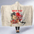 Personalised Pan-Pacific Festival Hooded Blanket Japanese Samurai with Hawaiian Pattern