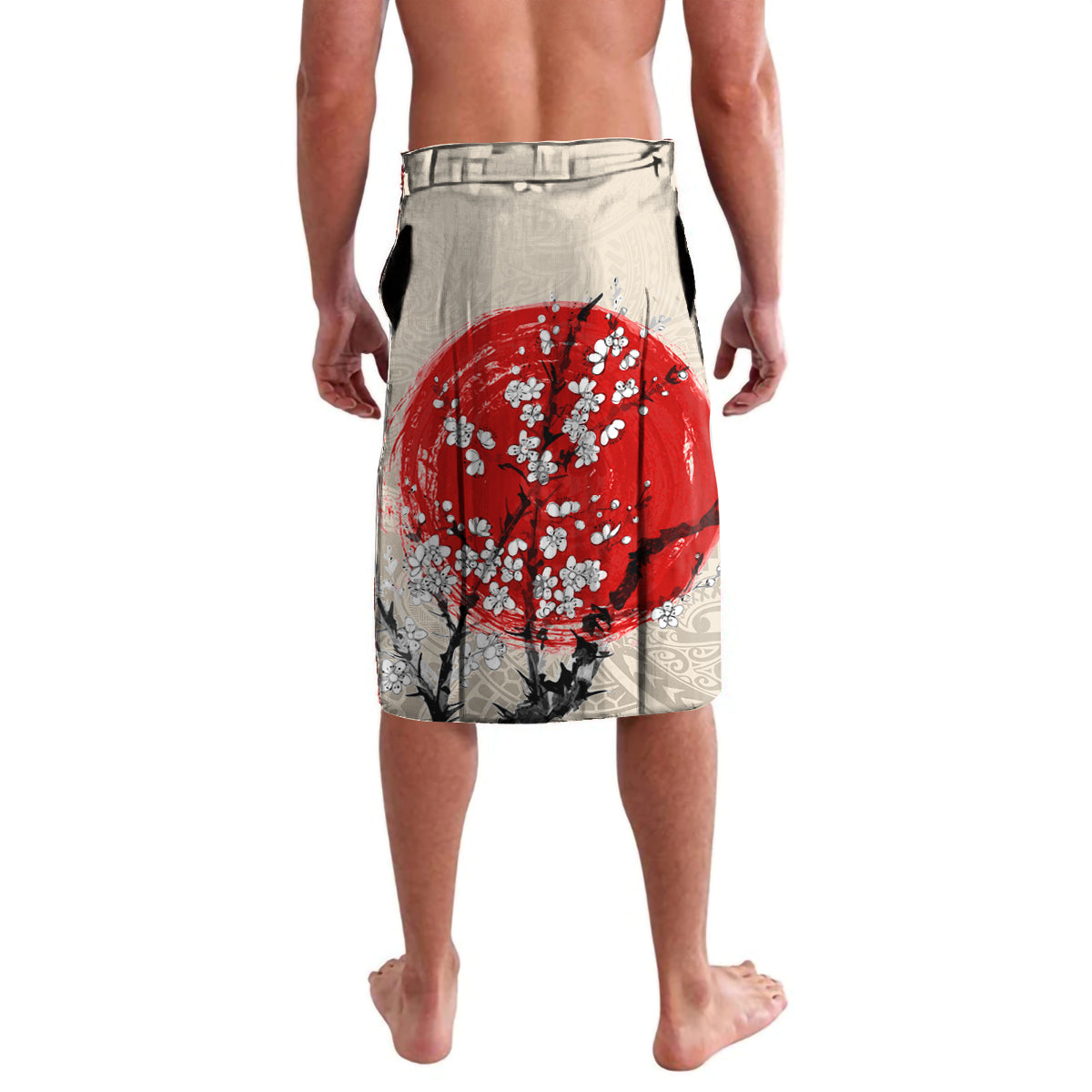 Personalised Japanese Culture Hawaii Style Lavalava Japanese Samurai with Hawaiian Pattern LT03 - Polynesian Pride