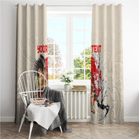 Personalised Japanese Culture Hawaii Style Window Curtain Japanese Samurai with Hawaiian Pattern LT03 - Polynesian Pride