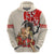 Personalised Pan-Pacific Festival Zip Hoodie Japanese Samurai with Hawaiian Pattern