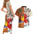 Pan-Pacific Festival Couples Matching Short Sleeve Bodycon Dress and Hawaiian Shirt Mauna Kea and Fuji Mountains