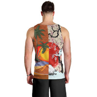 Japanese Culture Hawaii Style Men Tank Top Mauna Kea and Fuji Mountains LT03 - Polynesian Pride