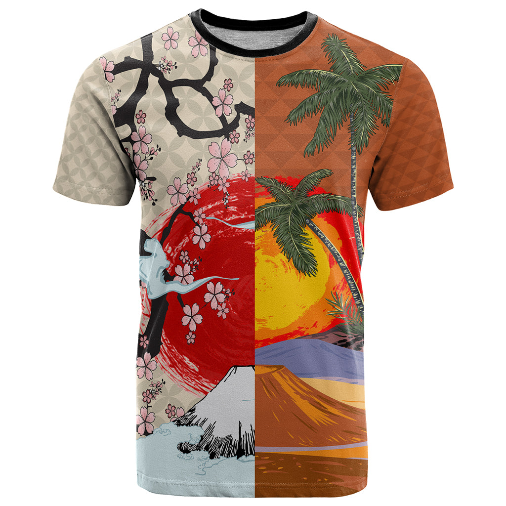 Pan-Pacific Festival T Shirt Mauna Kea and Fuji Mountains