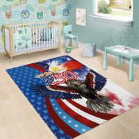 Philippines and United States Semiquincentennial Area Rug Eagle and National Flag Style