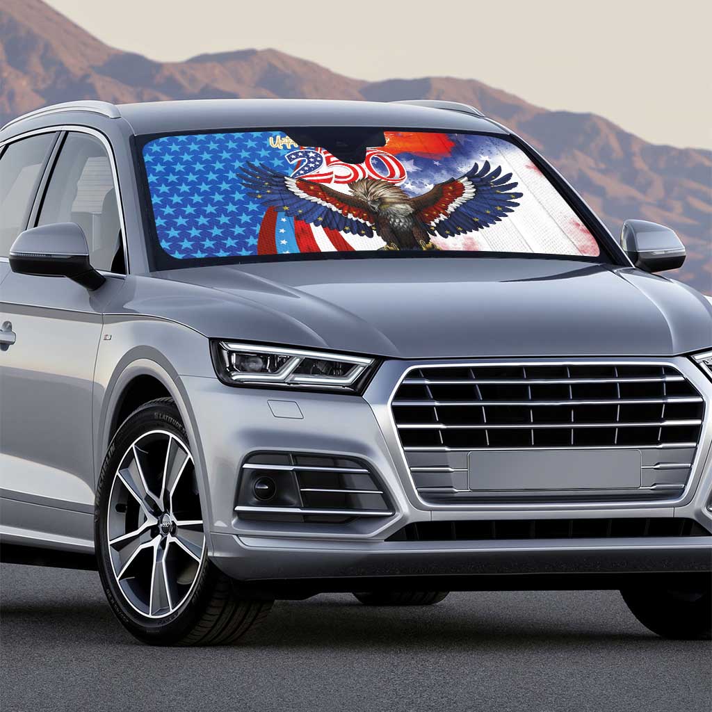 Philippines and United States Semiquincentennial Auto Sun Shade Eagle and National Flag Style LT03 - Polynesian Pride