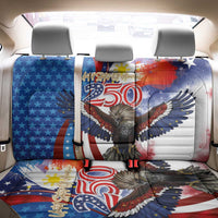 Philippines and United States Semiquincentennial Back Car Seat Cover Eagle and National Flag Style LT03 - Polynesian Pride