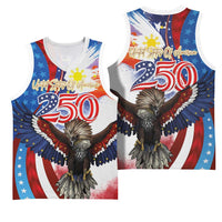 Philippines and United States Semiquincentennial Basketball Jersey Eagle and National Flag Style LT03 - Polynesian Pride