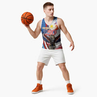 Philippines and United States Semiquincentennial Basketball Jersey Eagle and National Flag Style LT03 - Polynesian Pride