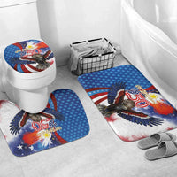 Philippines and United States Semiquincentennial Bathroom Set Eagle and National Flag Style LT03 Mat Set Only (3 pcs) One Size Multicolor - Polynesian Pride