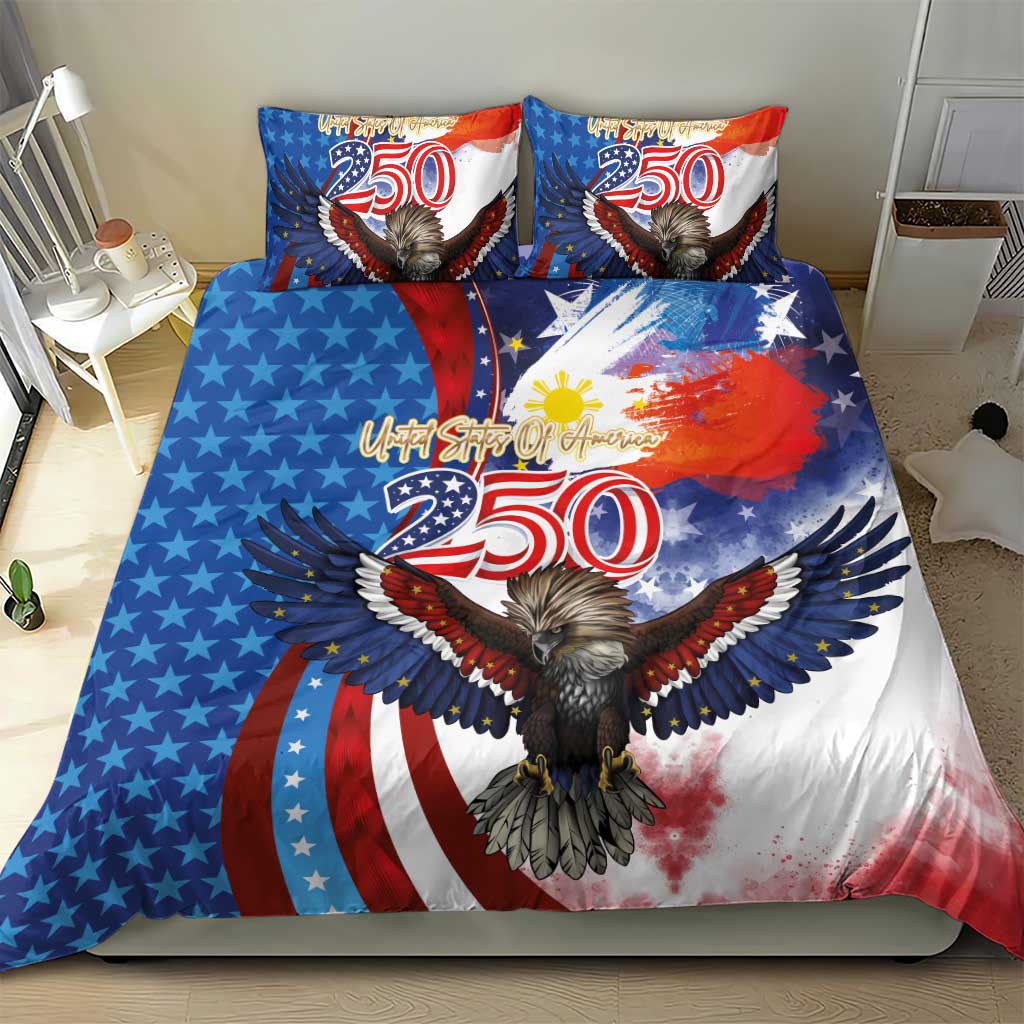 Philippines and United States Semiquincentennial Bedding Set Eagle and National Flag Style LT03 - Polynesian Pride