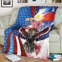 Philippines and United States Semiquincentennial Blanket Eagle and National Flag Style