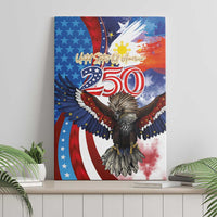 Philippines and United States Semiquincentennial Canvas Wall Art Eagle and National Flag Style LT03 - Polynesian Pride