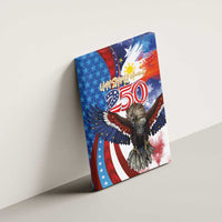 Philippines and United States Semiquincentennial Canvas Wall Art Eagle and National Flag Style LT03 - Polynesian Pride