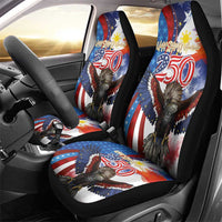 Philippines and United States Semiquincentennial Car Seat Cover Eagle and National Flag Style LT03 - Polynesian Pride