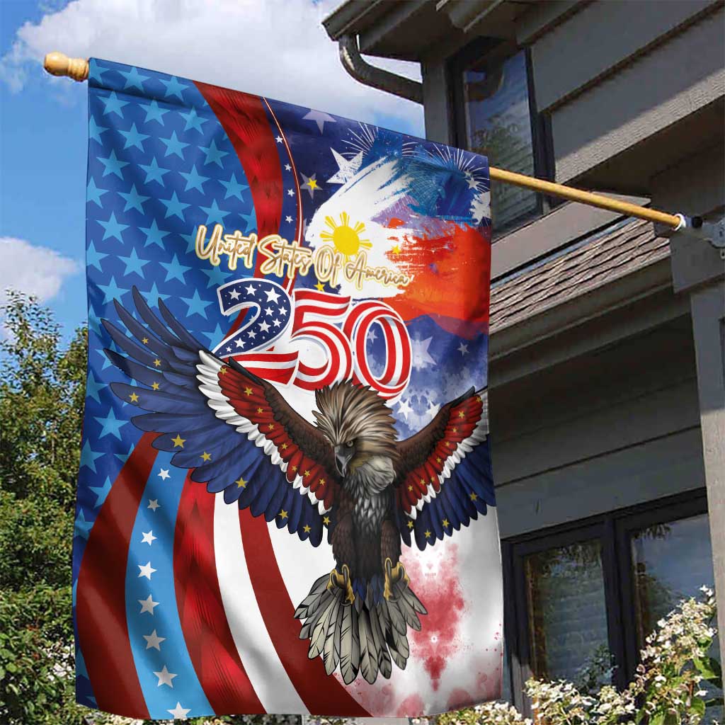 Philippines and United States Semiquincentennial Garden Flag Eagle and National Flag Style LT03 - Polynesian Pride