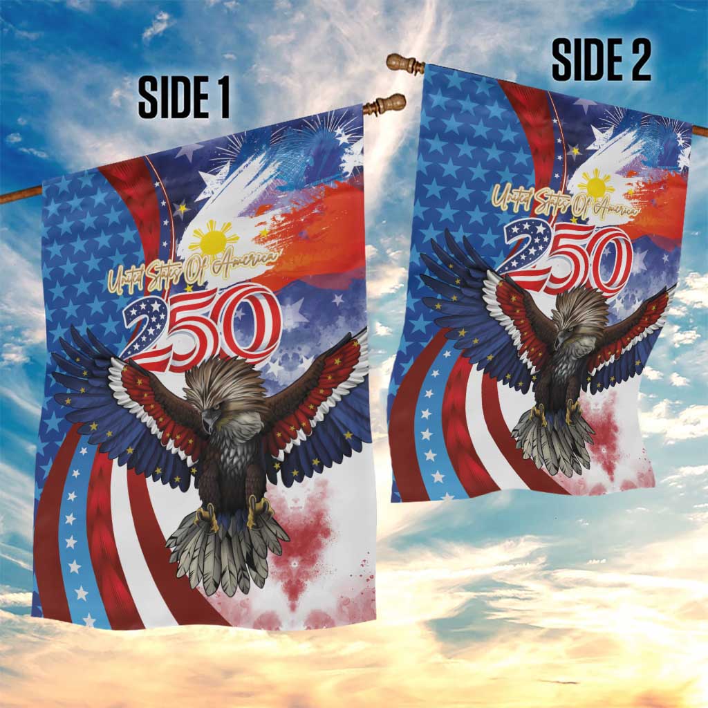 Philippines and United States Semiquincentennial Garden Flag Eagle and National Flag Style LT03 - Polynesian Pride