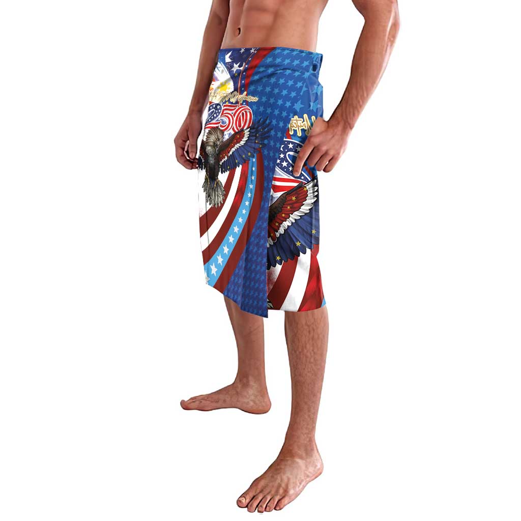 Philippines and United States Semiquincentennial Lavalava Eagle and National Flag Style LT03 - Polynesian Pride