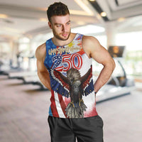 Philippines and United States Semiquincentennial Men Tank Top Eagle and National Flag Style LT03 Multicolor - Polynesian Pride