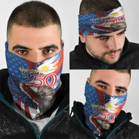 Philippines and United States Semiquincentennial Neck Gaiter Eagle and National Flag Style