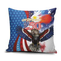 Philippines and United States Semiquincentennial Pillow Cover Eagle and National Flag Style