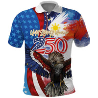 Philippines and United States Semiquincentennial Polo Shirt Eagle and National Flag Style LT03 Multicolor - Polynesian Pride