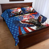Philippines and United States Semiquincentennial Quilt Bed Set Eagle and National Flag Style