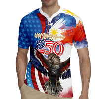 Philippines and United States Semiquincentennial Rugby Jersey Eagle and National Flag Style LT03 - Polynesian Pride
