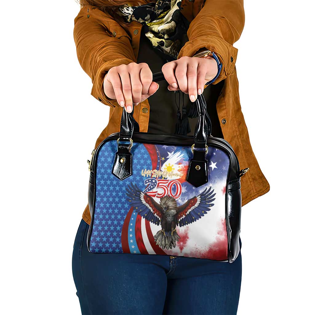 Philippines and United States Semiquincentennial Shoulder Handbag Eagle and National Flag Style LT03 One Size Multicolor - Polynesian Pride
