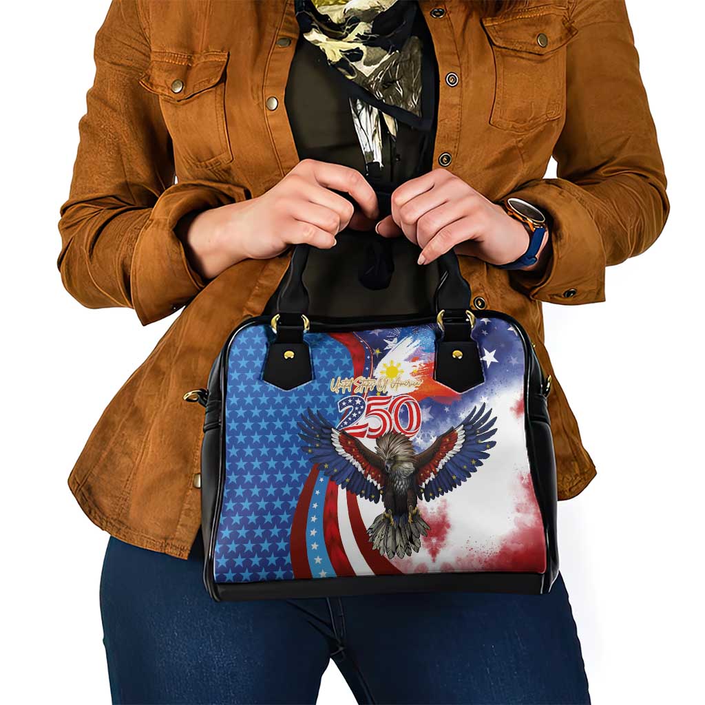 Philippines and United States Semiquincentennial Shoulder Handbag Eagle and National Flag Style LT03 - Polynesian Pride