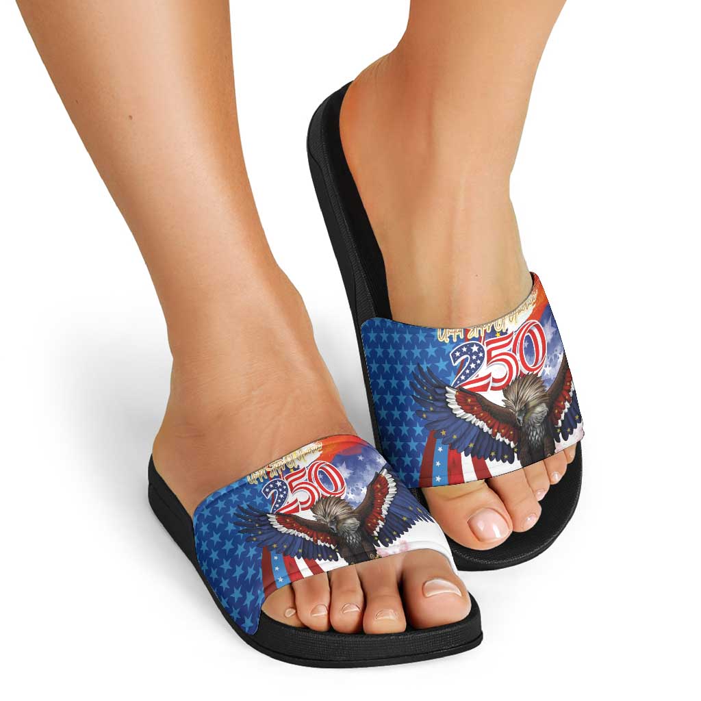 Philippines and United States Semiquincentennial Slide Sandals Eagle and National Flag Style