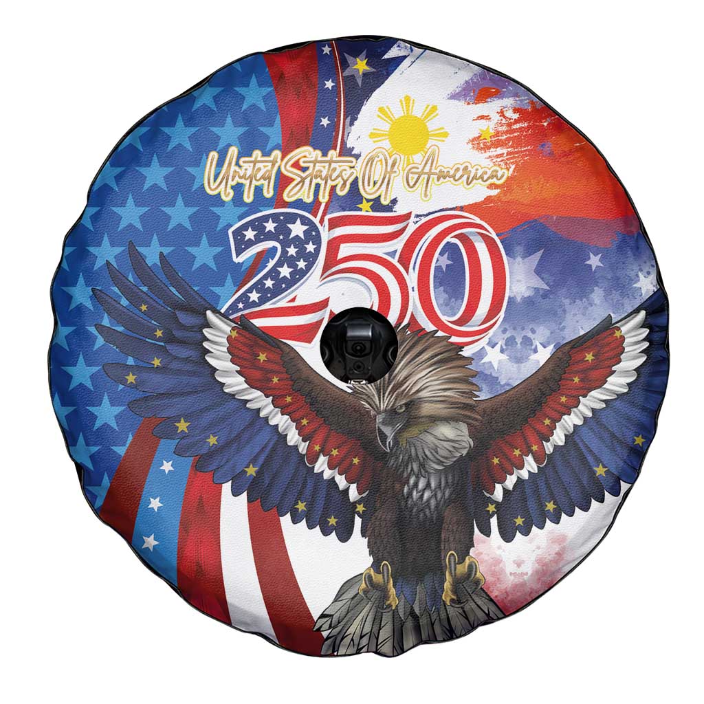 Philippines and United States Semiquincentennial Spare Tire Cover Eagle and National Flag Style LT03 - Polynesian Pride