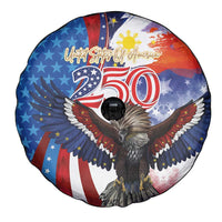 Philippines and United States Semiquincentennial Spare Tire Cover Eagle and National Flag Style LT03 - Polynesian Pride