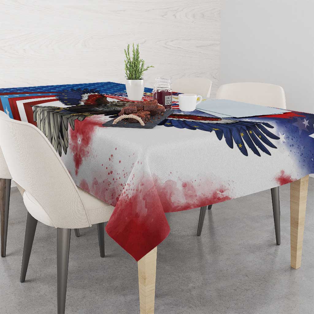 Philippines and United States Semiquincentennial Tablecloth Eagle and National Flag Style LT03 - Polynesian Pride