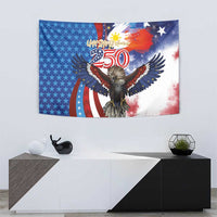 Philippines and United States Semiquincentennial Tapestry Eagle and National Flag Style LT03 - Polynesian Pride