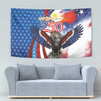 Philippines and United States Semiquincentennial Tapestry Eagle and National Flag Style LT03 - Polynesian Pride