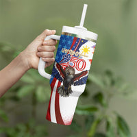 Philippines and United States Semiquincentennial Tumbler With Handle Eagle and National Flag Style LT03 - Polynesian Pride